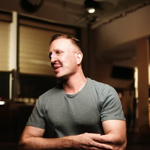 Image similar to photo of a 4 0 year old white man living thinking he's living the best life possible. he looks young for his age. he is at a dance club, it's as if he were in a music video. young woman are flocking to him and can be seen dancing around him in a seductive manner.