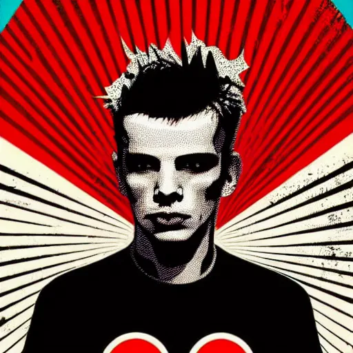 Image similar to punk. by shepard fairey