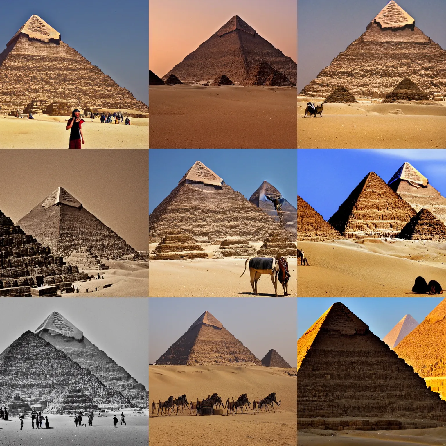 Prompt: a photo of the pyramids of giza