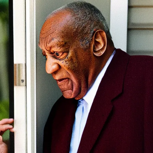 Prompt: Bill Cosby on Ring Doorbell footage