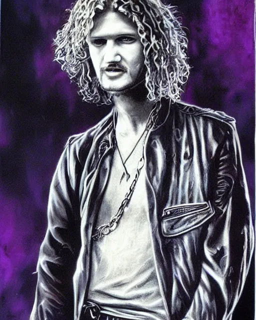 Image similar to layne staley in mtv unplugged, airbrush, drew struzan illustration art, key art, movie poster