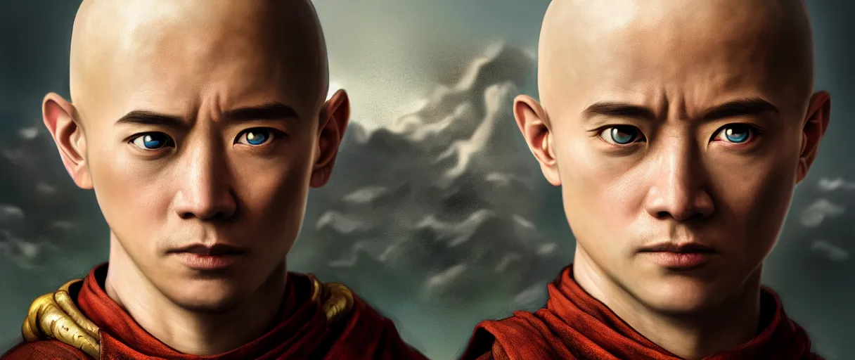 Prompt: hyperrealist highly detailed english medieval portrait of a master earthbender man, concept art avatar the last airbender dramatic studio lighting cell shaded 8k wide angle shallow depth of field