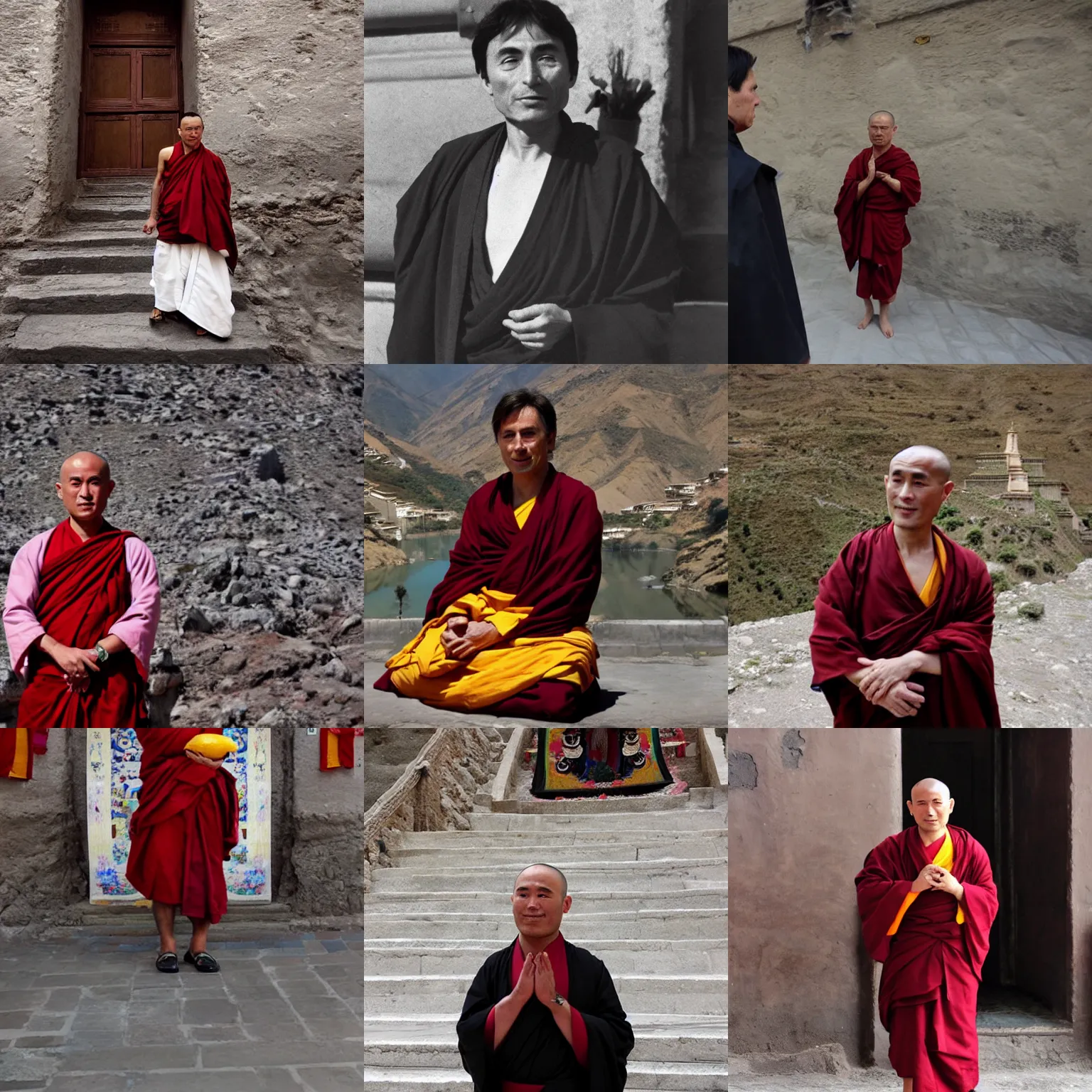 Prompt: Giuseppe Conte Buddhist monk in Tibet