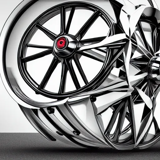 Prompt: four intersecting wheels with eyes all around the rims, hyper realistic, 4 k