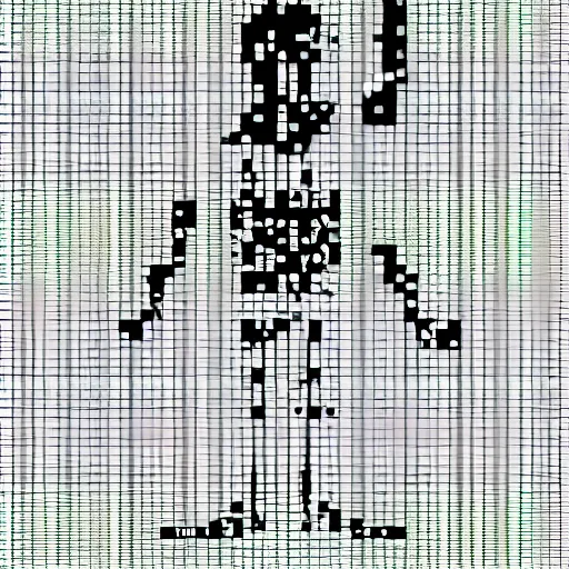 Image similar to stickman ascii art waving