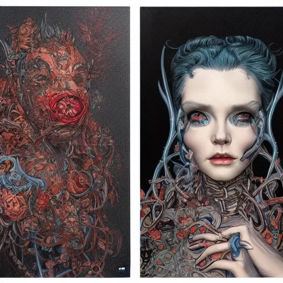 Image similar to a highly detailed portrait in the style of james jean and in the style of gerald brom.