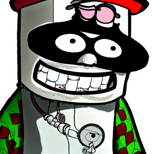 Image similar to Epic portrait of Master Shake from ATHF, the complete shiznitz!
