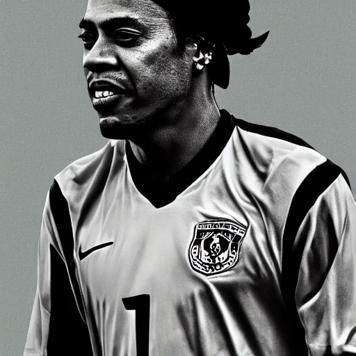 Image similar to portrait of ronaldinho gaucho, high detail, high resolution