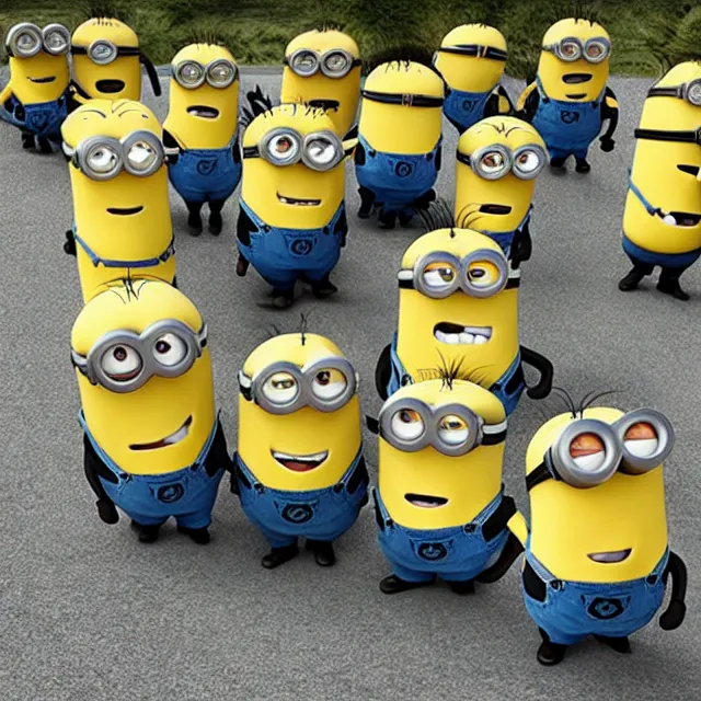 Image similar to photo of a minion funeral