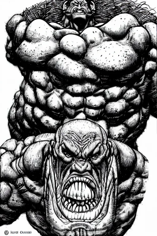 Image similar to hunched ogre, highly detailed, digital art, sharp focus, trending on art station, kentaro miura manga art style