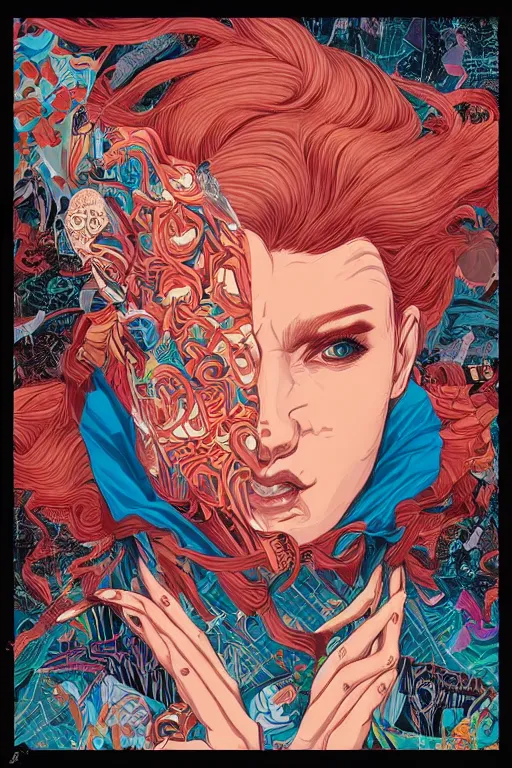 Image similar to Tristan Eaton, victo ngai, artgerm, evil ginger portrait