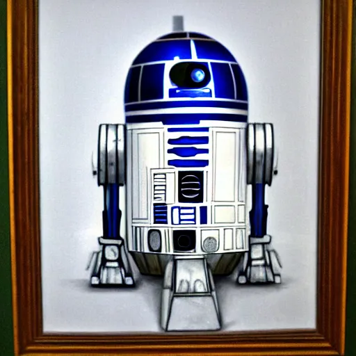 Prompt: portrait of R2-D2 by Renoir