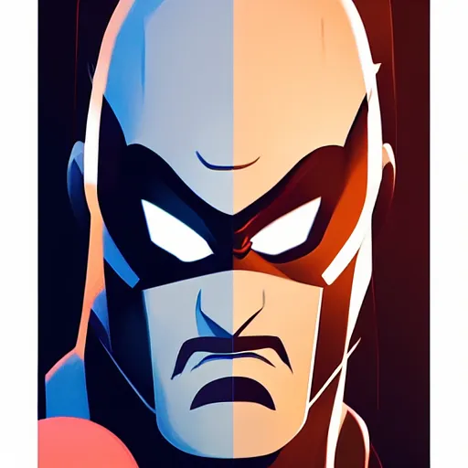 Image similar to face icon stylized minimalist batman : the animated series, loftis, cory behance hd by jesper ejsing, by rhads, makoto shinkai and lois van baarle, ilya kuvshinov, rossdraws global illumination