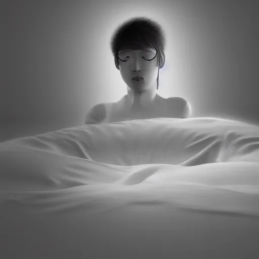 Prompt: our heart's mind is a dream ( wake up ), in the style of hiroya oku and riyoko ikeda and stanley kubrick, black and white, photorealistic, epic, super technical, 3 d render