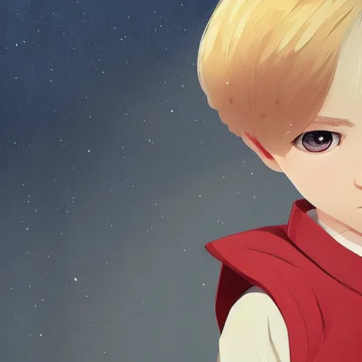 Prompt: portrait of blonde little boy wearing nazi uniform by ilya kuvshinov and anna dittmann and studio ghibli and wlop and rossdraws, digital art, trending on artstation, anime arts, featured on pixiv, red lighting, hd, 8 k, highly detailed, good lighting, beautiful, epic, masterpiece