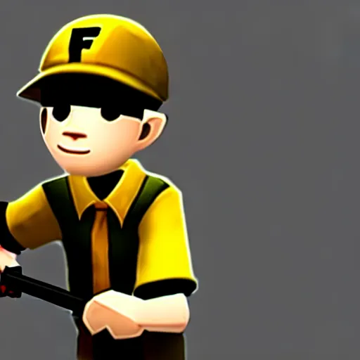 Prompt: TF2 scout hitting computer with a bat