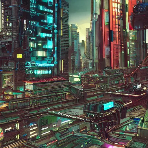 cyberpunk city overrun with mechanical spiders of | Stable Diffusion ...