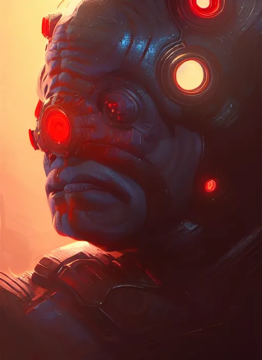 Image similar to portrait of apex legends darkseid, intricate, elegant, glowing lights, highly detailed, digital painting, artstation, glamor pose, concept art, smooth, sharp focus, illustration, art by artgerm and greg rutkowski, artey freytag