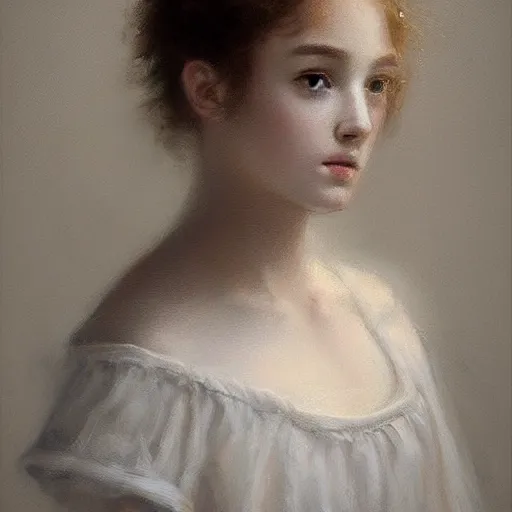 Prompt: a very very beautiful portrait of a girl on fire!!! dressed in white greek burning!!! robes!!! by charles amable lenoir, highly detailed, intricate, sharp focus, award winning art, trending on artstation