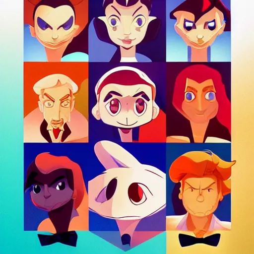 Image similar to face icon stylized minimalist animaniacs, loftis, cory behance hd by jesper ejsing, by rhads, makoto shinkai and lois van baarle, ilya kuvshinov, rossdraws global illumination