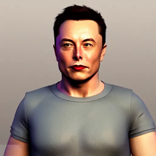 Image similar to 3 d render model of elon musk, blender, featured on artstation, unreal engine, video - game, playstation 4, xbox 3 6 0