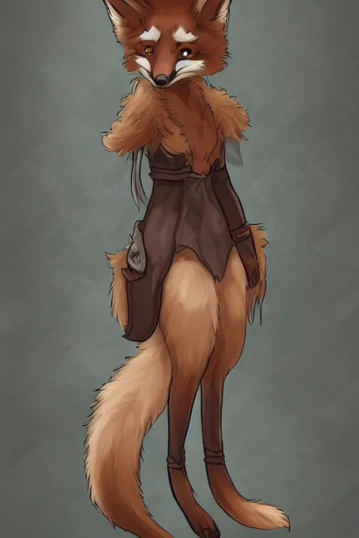 Image similar to an anthropomorphic medieval fox with a fluffy tail, backlighting, trending on artstation, digital art, furry art, trending on furaffinity, fantasy art, by kawacy