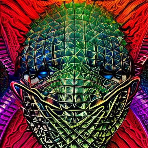 Prompt: Photorealistic psychedelic hellraiser by alex grey and amanda sage. Hyperdetailed photorealism, 108 megapixels, beautifully colored, artstation concept art, sharp focus, imposing, intimidating, artstation concept art