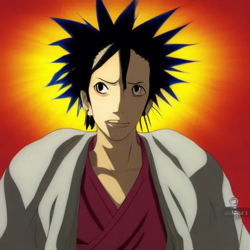 Prompt: 8k HDR hyperrealism portrait photo of Mugen from Samurai Champloo, Album art