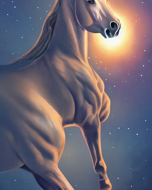 Image similar to horse on top of astronaut artstation