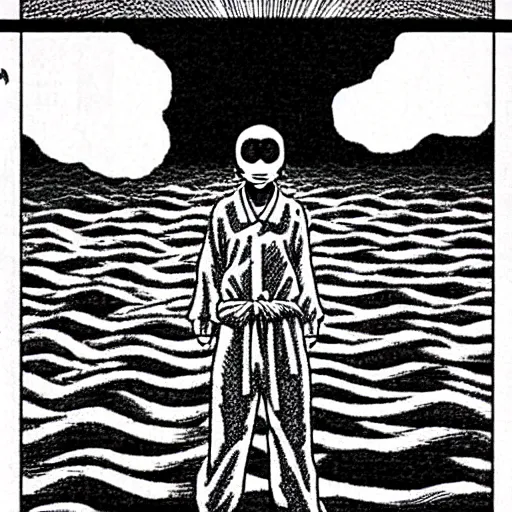 Image similar to hiroshima nuclear attack manga by junji ito