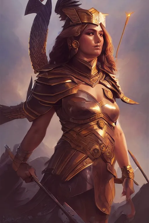 Image similar to amazon valkyrie athena, d & d, fantasy, portrait, highly detailed, headshot, digital painting, trending on artstation, concept art, sharp focus, illustration, art by artgerm and greg rutkowski and magali villeneuve