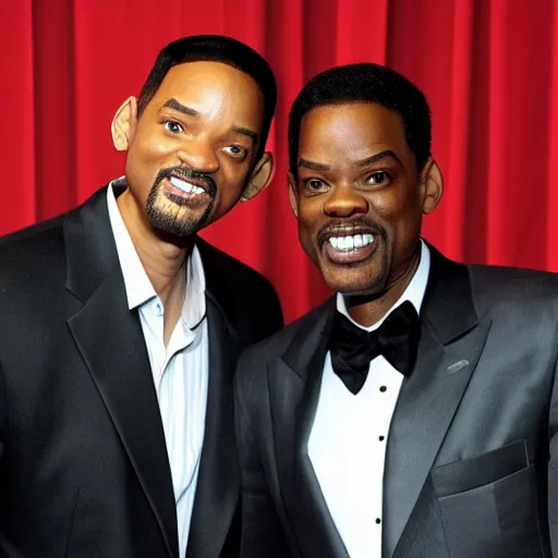 Prompt: will smith & chris rock as muppets