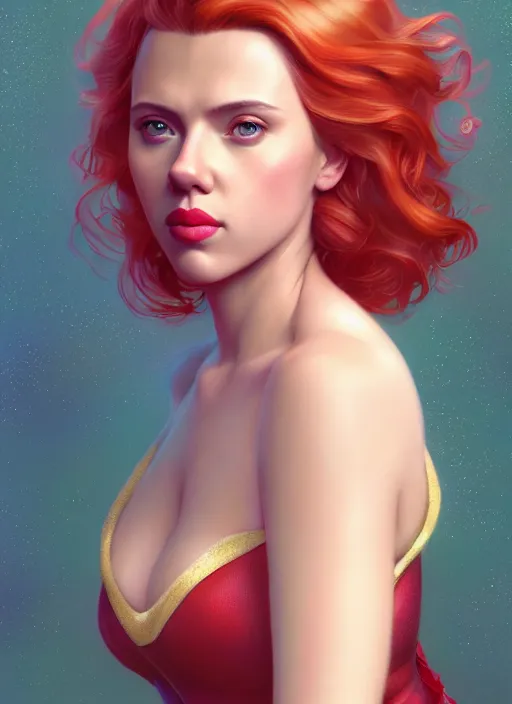 Prompt: scarlett johansson as a disney princess, au naturel, hyper detailed, digital art, trending in artstation, cinematic lighting, studio quality, smooth render, unreal engine 5 rendered, octane rendered, art style by klimt and nixeu and ian sprigger and wlop and krenz cushart