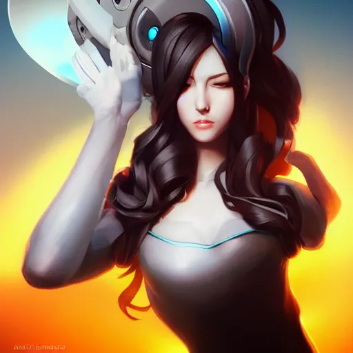 Prompt: GLaDOS, artwork by Artgerm