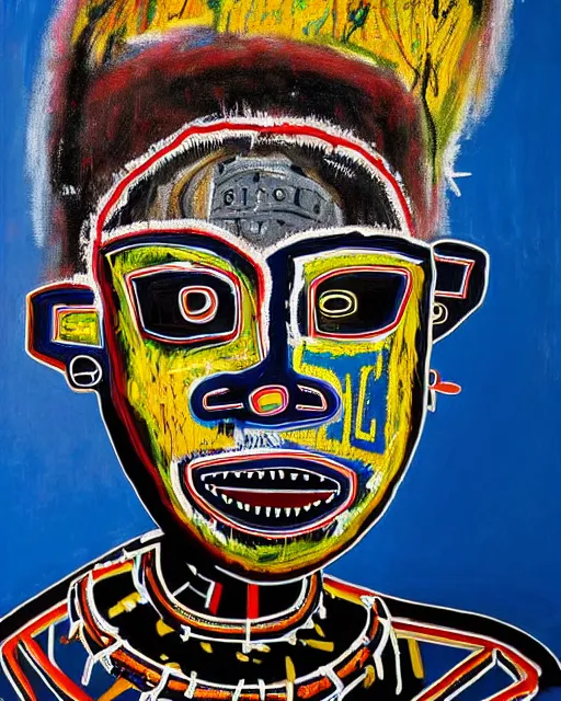 Prompt: A extremely ultra highly detailed majestic hi-res beautiful immaculate head and shoulders award winning painting stunning masterpiece of the face of a ultra highly detailed black African voodoo mask portrait by Jean-Michel Basquiat, 8k, high textures, ultra hyper sharp, insanely detailed and intricate, super detailed, 8k HDR ultra high quality, high detail, hyperrealistic, photorealistic, octane render, cinematic, high textures, hyper sharp, 4k insanely detailed and intricate, hypermaximalist, 8k, hyper realistic, super detailed, realistic, 4k HDR hyper realistic high