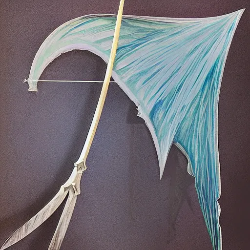 Prompt: fantasy longbow and arrow weapon made from whispy shadows, digital media, crossbow, shortbow