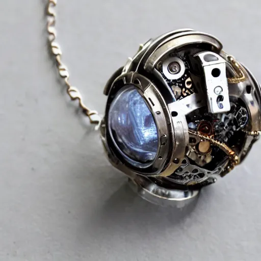 Prompt: sci-fi mechanical human heart of a 14yo boy that looks like an airpod, clockwork mechanical, sci-fi jewellery, hyper realistic, human anatomy, robot,