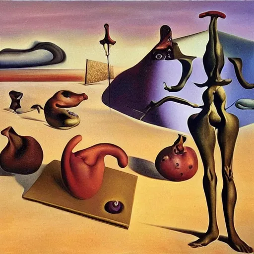 Image similar to Blood surrealism Salvador Dali matte background melting oil on canvas