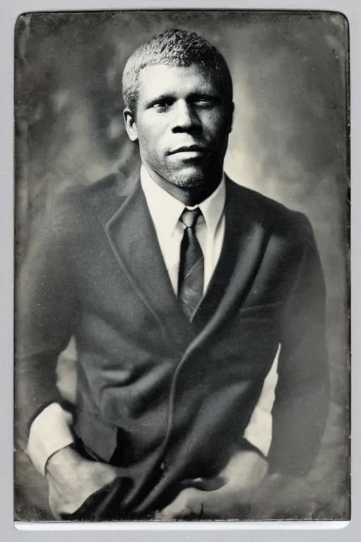Prompt: a tintype photo of the actor Steve McQueen