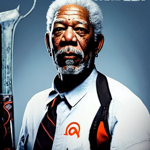 Image similar to morgan freeman as gordon freeman