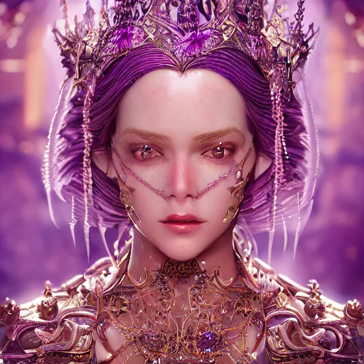 Image similar to princess of amethyst, ornate, intricate, hyper detailed, stunning, surreal, 4 k, octane render