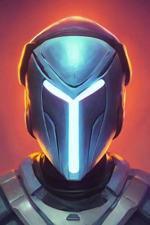 Image similar to epic mask helmet robot ninja portrait stylized as fornite style game design fanart by concept artist gervasio canda, behance hd by jesper ejsing, by rhads, makoto shinkai and lois van baarle, ilya kuvshinov, rossdraws global illumination radiating a glowing aura global illumination ray tracing hdr render in unreal engine 5