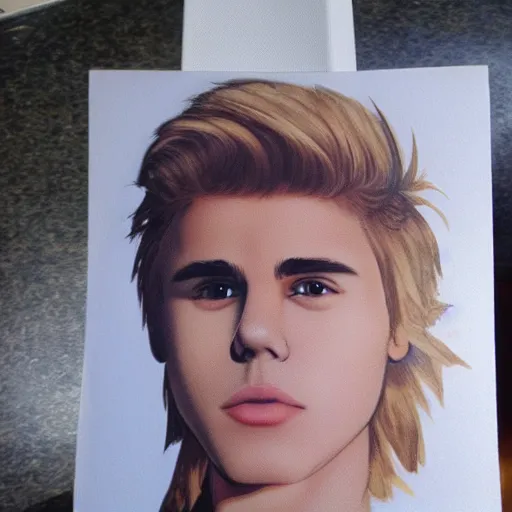 Image similar to beaver with the face of justin bieber, high detail