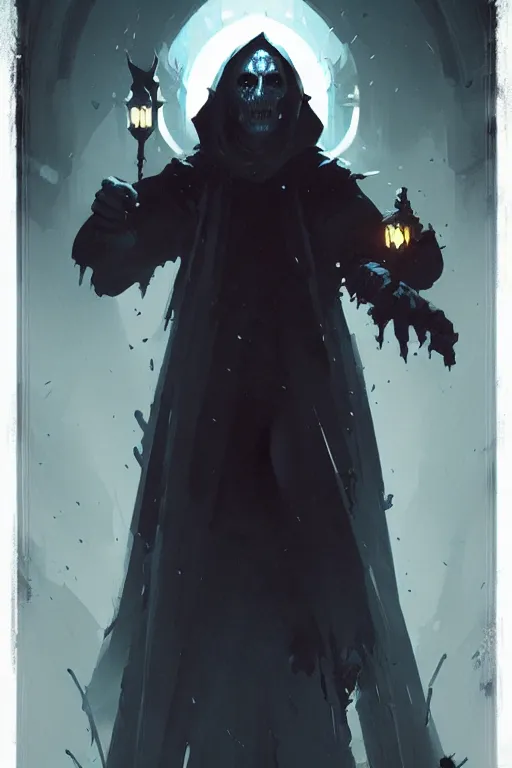 Prompt: greg rutkowski poster. necromancer