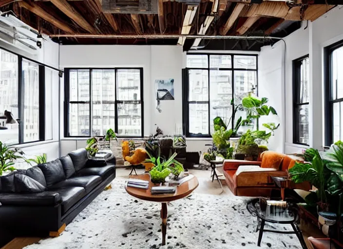 Image similar to ny loft designed by nate berkus with a view of the jungle