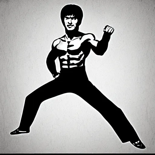 Prompt: Bruce Lee in the style of Adventure Time