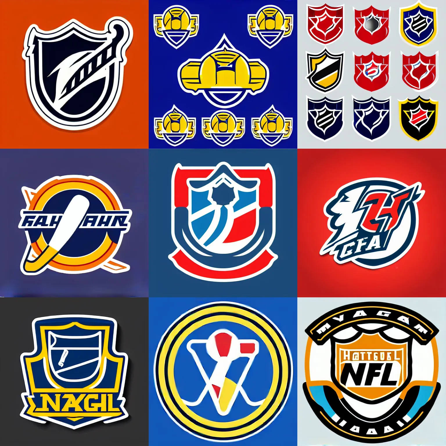 Prompt: “hockey team logo, nhl, sticker, highly detailed, colorful, illustration, smooth and clean vector curves, no jagged lines, vector art, logo has”