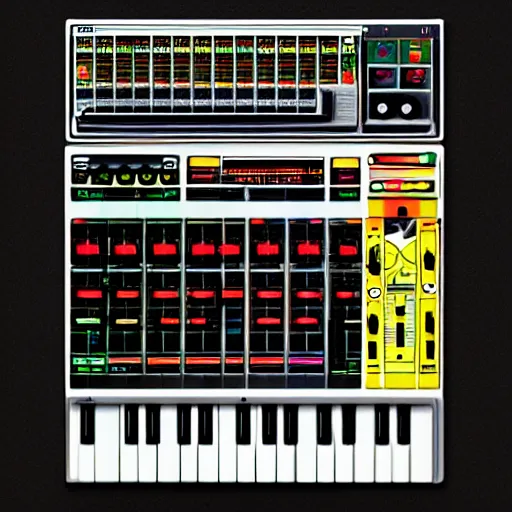 Image similar to Roland-808 sticker, art station