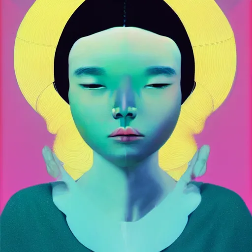 Image similar to portrait of a girl, beeple and james jean, chiho aoshima color scheme