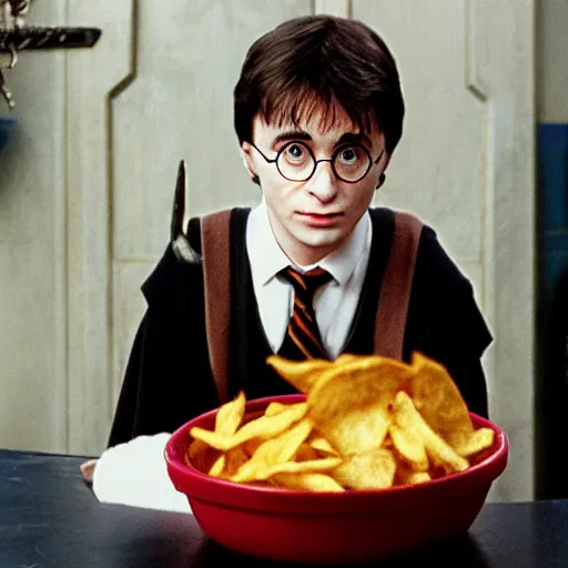 harry potter eating chips | Stable Diffusion | OpenArt